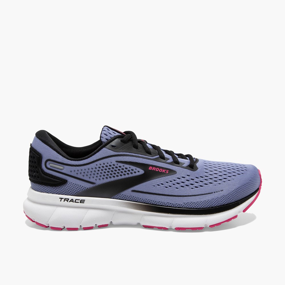 Chaussures Running Route Brooks Trace 2 Adaptive Noir Bleu Rose Femme | FHI-2847259